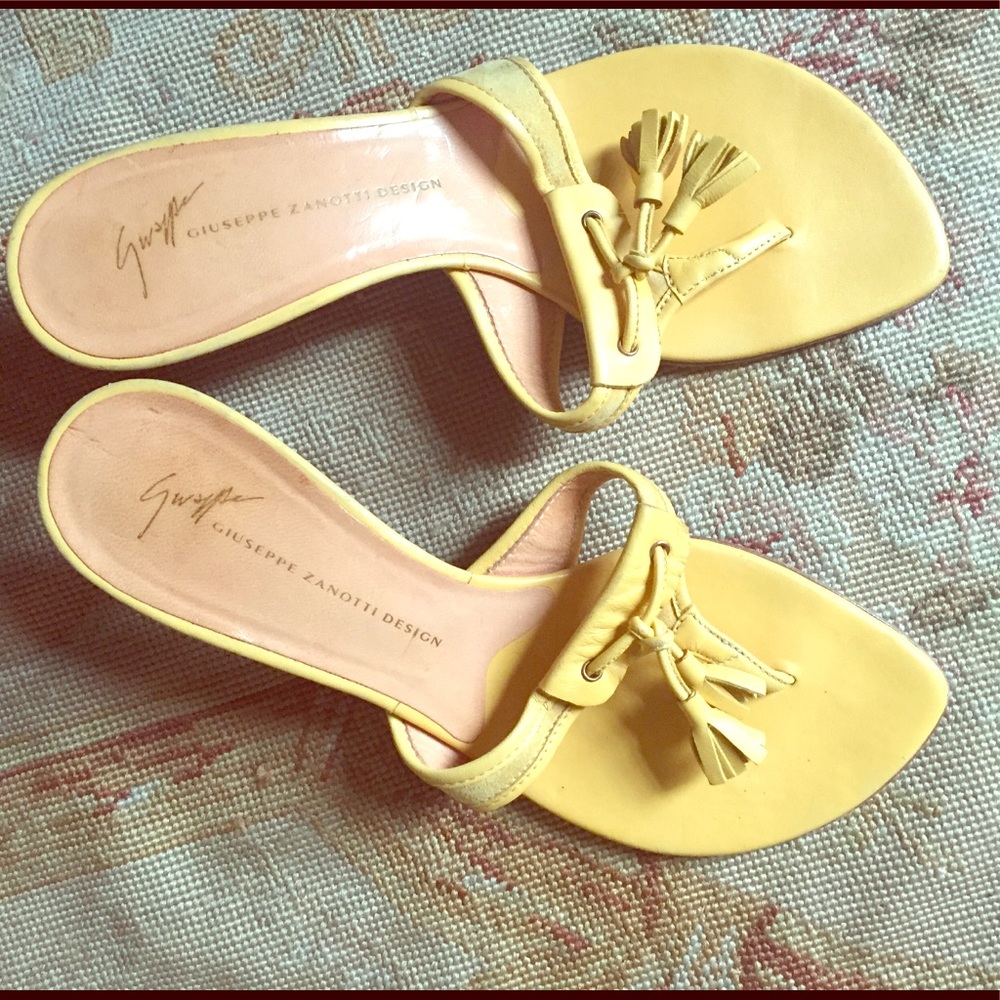 Giuseppe Zanotti golden yellow sandals